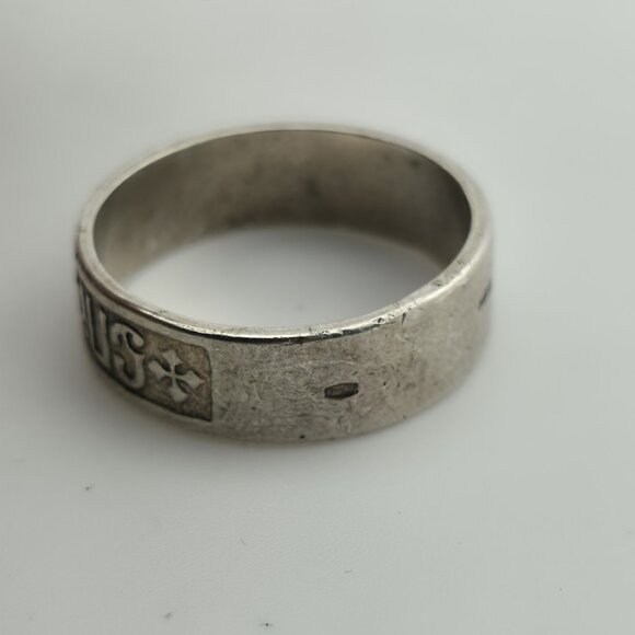 Russian Sterling Silver Ring 925 Band Size 10 Vintage Religious Jewelry USSR - Picture 11 of 11